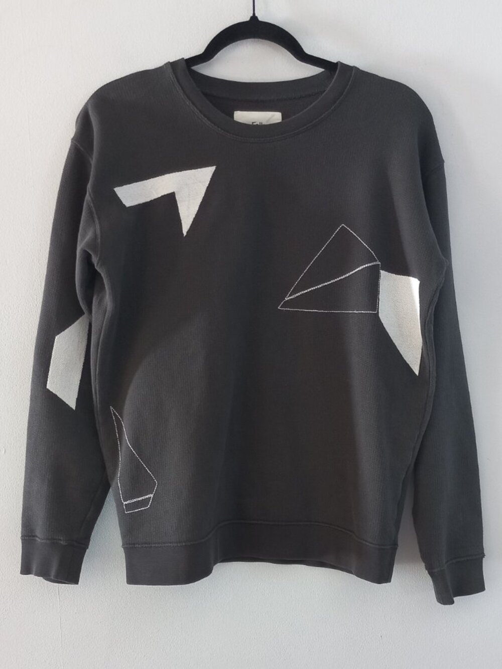 FOLK 100% cotton sweater with abstract geometric shapes